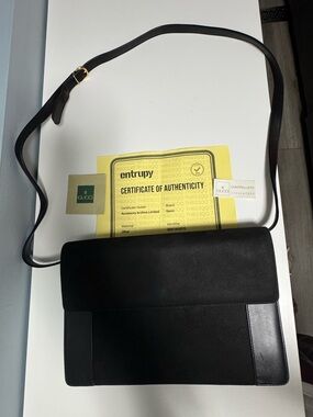 Gucci Black Suede Crossbody Messenger Bag